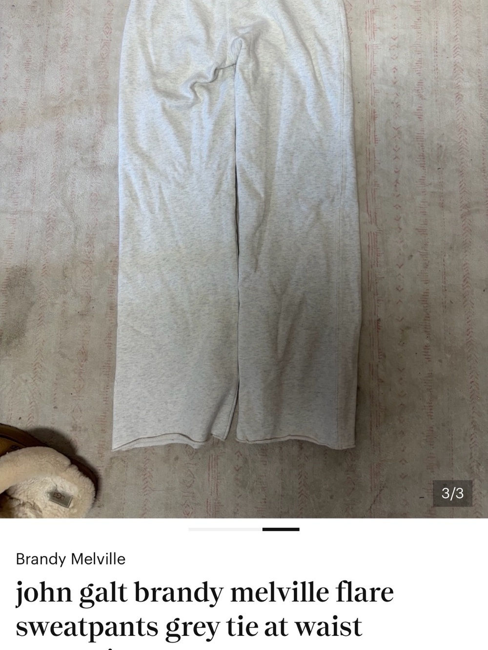 Brandy Melville Heather Grey Flare Sweatpants